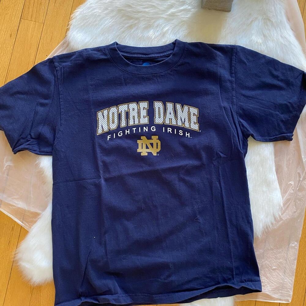 NCAA Notre Dame Fighting Irish Navy Blue T-Shirt Large 16/18